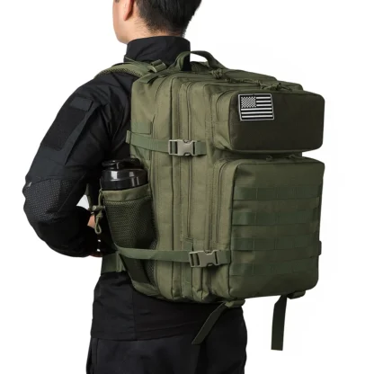 45L Tactical Backpack survival Bag Hunting MOLLE Backpack GYM For Men EDC Outdoor Hiking Rucksack Witch Bottle Holder - Image 26