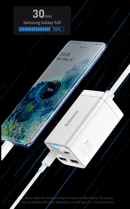 Baseus 65W/100W GaN Charger Desktop Laptop Fast Charger 4 in 1 Adapter For iPhone 15 14 13 Pro Max Phone Charger Xiaomi Samsung - Image 14