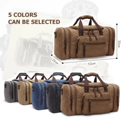 MARKROYAL Canvas Travel Bags Large Capacity Carry On Luggage Bags Men Duffel Bag Travel Tote Weekend Bag Dropshipping - Image 5