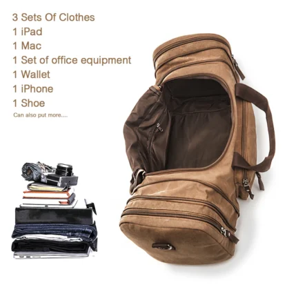 MARKROYAL Canvas Travel Bags Large Capacity Carry On Luggage Bags Men Duffel Bag Travel Tote Weekend Bag Dropshipping - Image 3