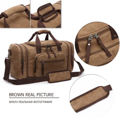 MARKROYAL Canvas Travel Bags Large Capacity Carry On Luggage Bags Men Duffel Bag Travel Tote Weekend Bag Dropshipping - Image 2