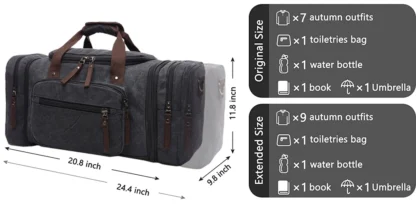 MARKROYAL Canvas Travel Bags Large Capacity Carry On Luggage Bags Men Duffel Bag Travel Tote Weekend Bag Dropshipping - Image 16