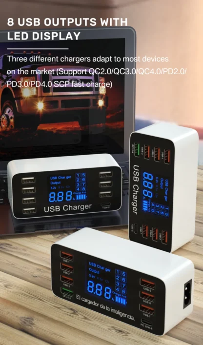 ASOMETECH 60W Quick Charge QC 3.0 4.0 USB Charger Adapter USB C Charger Phone Tablet Fast Charger For iPhone 14 13 12 Pro Xiaomi - Image 9