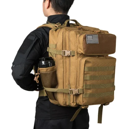 45L Tactical Backpack survival Bag Hunting MOLLE Backpack GYM For Men EDC Outdoor Hiking Rucksack Witch Bottle Holder - Image 27