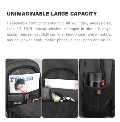 Lifetime Warranty Large Capacity Backpack 15.6inch Laptop Backpack Anti Theft Men Backpack College Schoolbag Travel Bag For Men - Image 10