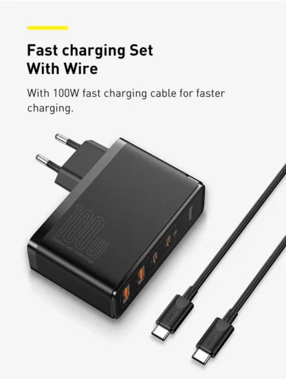 Baseus GaN Charger 100W PD QC USB Fast Charger Type C Quick Charging USB C Phone Charger for iPhone 15 14 13 12 Pro Max Macbook - Image 20