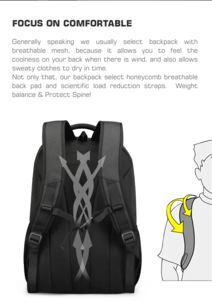 Lifetime Warranty Large Capacity Backpack 15.6inch Laptop Backpack Anti Theft Men Backpack College Schoolbag Travel Bag For Men - Image 16