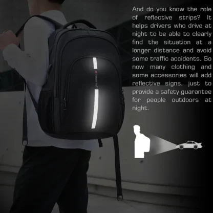 Lifetime Warranty Large Capacity Backpack 15.6inch Laptop Backpack Anti Theft Men Backpack College Schoolbag Travel Bag For Men - Image 3