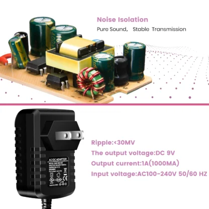 5-way Electric Guitar Effect Pedal Power Supply Accessories Cables Adapter Daisy Chain Wire 9V DC 1A US EU UK JP AU Plug Pod - Image 4