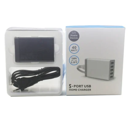 5 Ports USB Charger Desktop Charging Station 40W Smart Charger Adapter for Smart Phone iPhone 15 14 Samsung S23 S22 Xiaomi - Image 16