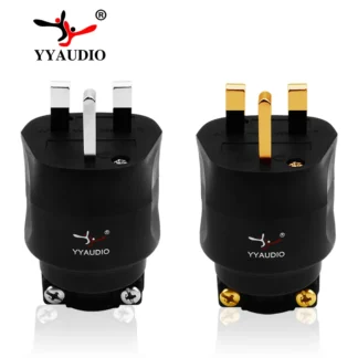 1pcs UK Plug Audio HiFi DIY Hi-end Acoustic Sound System AC Power UK Electric Plug 3 Pin UK British Plug Fuse Connector Adapter