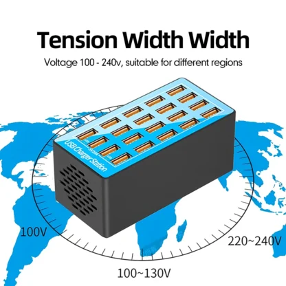 USB Charging Station 150W 30-Port Multi Device Charger Fast Charging Station for Multiple Devices Phone Watch Pad Speakers - Image 10