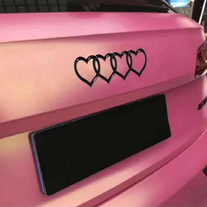 Car Love Heart Logo Sticker Rear Trunk Tail Label Badge Emblem Decal For Audi Q7 A7 A6 S3 S4 A5 A4 B5 B6 B7 B8 C6 C7 A3 Q3 Q5 TT - Image 21