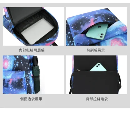 Messi Backpack 3pcs Usb Waterproof Backpack Casual Travel Backpack Women Men Large Capacity Travel Laptop Backpack School Bags - Image 17