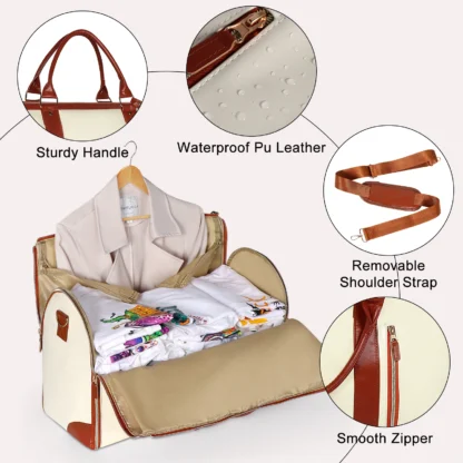 New Foldable Handbag Women's Travel Clothes Totes Large Capacity Luggage Handbag Sport Outdoor Fitness Multi Function Organizer - Image 12