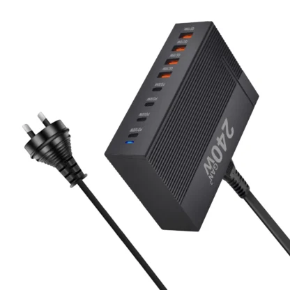 240W Desktop GaN Charger 8-port USB Type C PD Fast Multiple Usb Mobile Phone Quick Charger For Iphone 16/15/14 Samsung Xiaomi - Image 11