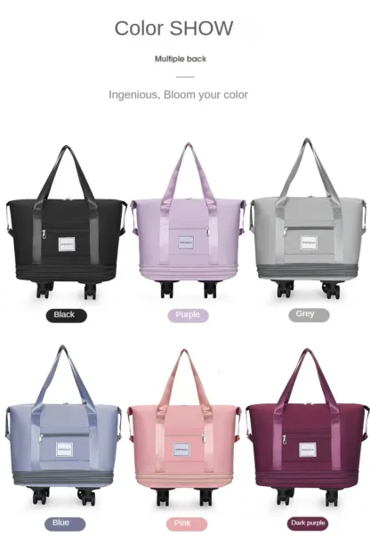 Travel bag, backpack large-capacity disassembly universal wheel storage bag, duffel bag portable multi-layer checked  with wheel - Image 13