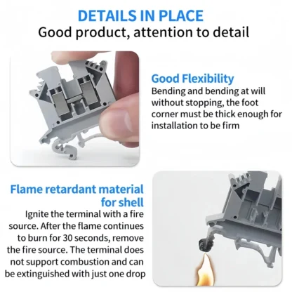 High Quality UK Terminals Screw Clamp Connector for Wiring,Brass DIN Rail Connector, UK1.5N/2.5B/3N/5N/6N/10N/16N/25N/35N/50N - Image 24