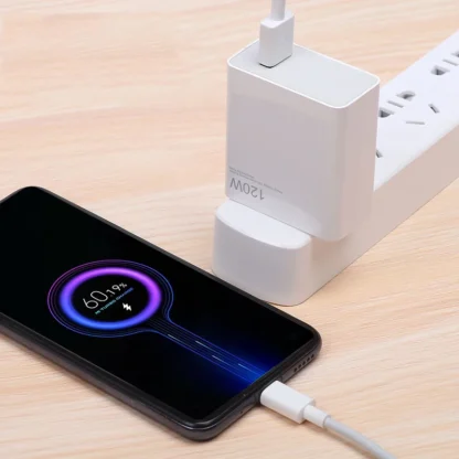 Origianl XiaoMi Mi 120W Charger Black Shark 5 Pro Mi 12 Pro Max QC 4.0 USB PD Fast Wall Charger Power Adapter 6A USB-C Cable - Image 5