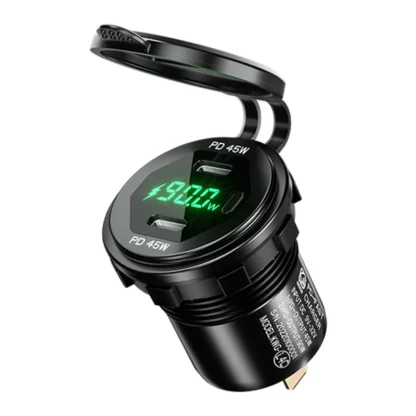 90W Quick Charge Car Charger PD Port Fast Charging Switch ON/OFF Phone Charger LED Display Power Adapter 12V 24V for Car Boat RV - Image 26