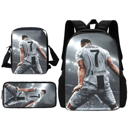 Football CR7 Child School Backpack With Shoulder Bag Pencil Bags School R-Ronaldos Bags for Boys Girls Best Gift - Image 15