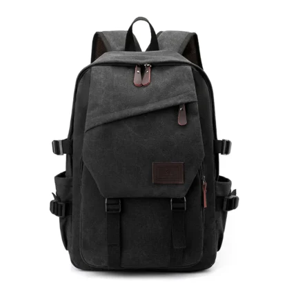 High Quality Canvas Men Backpack Large Capacity School Bags for Teenage Boys Anti-theft Travel Backpack Shoulder Bag - Image 8