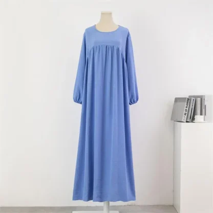 Spirng Autumn Full Sleeve Casual Plus Size Dress Women Loose Maxi Dresses Female Oversize Long Dresses Vestidoes Fit 120KG - Image 2
