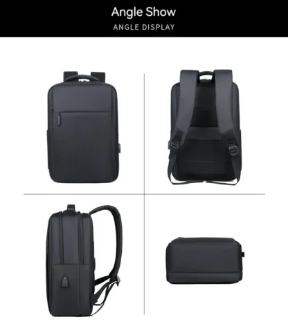 Rilibegan Laptop Men Backpack External USB Charging Travel Men Backpack Nylon School Bag Double Layer Quality Business Backpack - Image 22