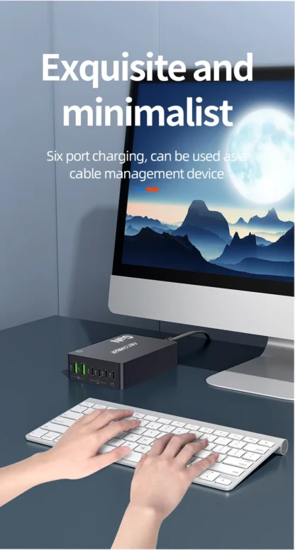 990W GaN USB C Charger 6-Ports Desktop Charger Type C PD 100W PPS Fast Charging Station for Laptop Tablet MacBook Samsung iPhone - Image 12