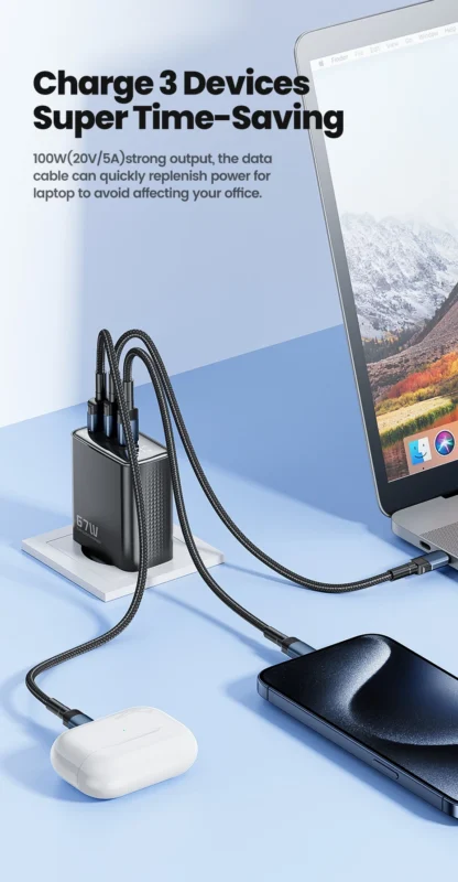 Toocki 67W GaN USB Type C Charger Digital Display 65W 45W PPS PD QC4.0 Quick Charge For Macbook Laptop IPAD Tablet iPhone 15 14 - Image 20