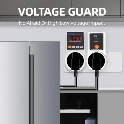 Automatic Voltage Protector Socket AC 220V 16A Adjustable Power Surge Protector Universal/US/EU/UK Plug Voltage Safe Protector - Image 24