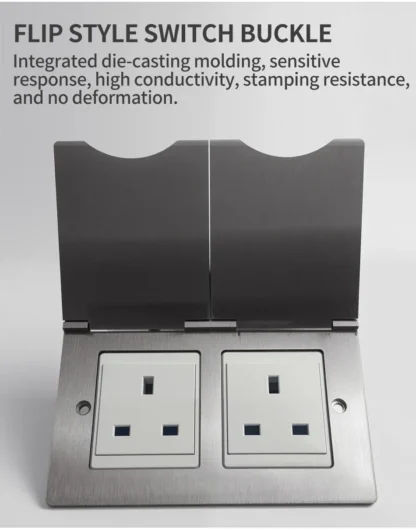 Wall Mount 1 Gang 2 Gang 8mm Stainless Steel Panel Socket 13A Switch Computer Socket Telephone Socket Thai US UK EU France - Image 20