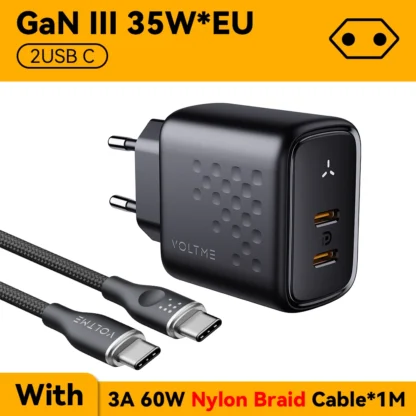 VOLTME USB C Charger 35W GaN Type C PD Fast Charging Quick Charge 4.0 3.0 For IPhone 15 14 13 Pro Max PD USB Charger For Samsung - Image 10