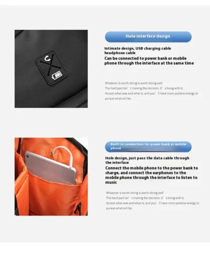 New large capacity backpack for sports travel, dry and wet separation, lightweight multi pocket backpack for business trips, com - Image 21