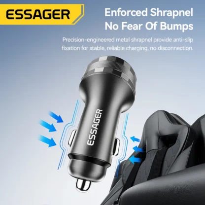 Essager USB C Car Charger 3 Ports 108W Type C Fast Charge PPS PD3.0 QC Car Phone Charger For  iPhone 16 15 Samsung Huawei Xiaomi - Image 6