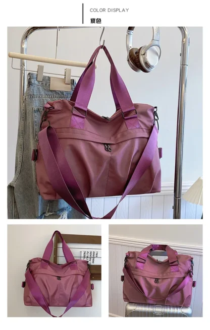 Large Capacity Oxford 2024 High Quality Travel Handbag Zipper Solid Trendy Casual Crossbody Bag Soft Versatile Popular Handbag - Image 21