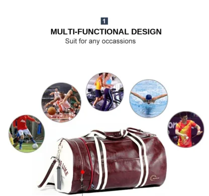 Large Leather Travel Handbag Men Fashion PU Luggage Pack Bag Letters Flight Carry On Business Trip Tote Overnight Shoes Duffle - Image 14