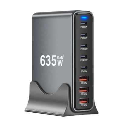 670W 8-port Multi-Port Desktop Fast Charger Station Adapter for Cellphones High speed charging for Laptop, for Iphone etc. - Image 8