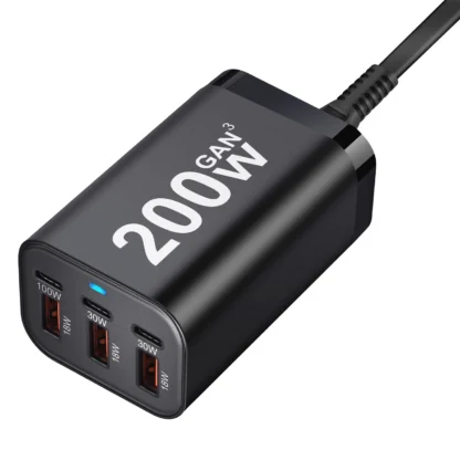 200W 6Ports GaN Quick Charger 4.0 3.0 Type C PD USB Charger Portable QC4.0 3.0 Fast Charger For Samsung Laptop IPhone15 14 13 - Image 17