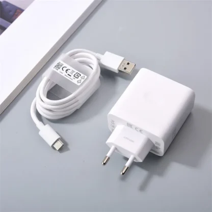 Original 80W SuperVooc Charger For OPPO RENO 12 10 8 6 5 Pro SE Find X2 X3 X5 USB Super Fast Charging Adapter 6.5A Type C Cable - Image 10