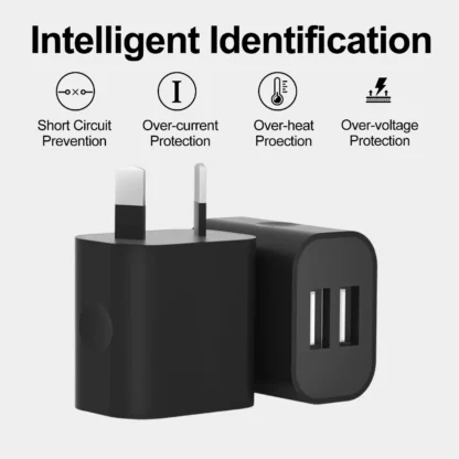 1/5pcs Black Aus USB Plug Dual USB Power Adapter AU Plug Wall Plug Charger 5V/2.1A Adapter For iPhone Pad For Samsung - Image 16