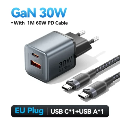 Vention GaN 30W Fast Charger for iPhone 16 15 14 13 PD3.0 Charger for iPad Pro Xiaomi Samsung USB Type C Mobile Phone USB Charge - Image 7