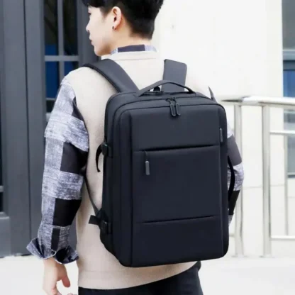 Classic Travel Backpack Men Business Backpack School Expandable USB Bag Large Capacity Laptop Waterproof Fashion Backpack - Image 6