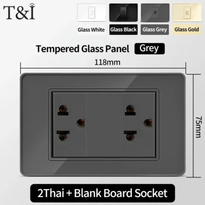 American Thai Standard 118*75mm USB Type-C 20W Fast Charging Power Outlet Smart 3A Socket Wall Light Switch Office Home Use 110V - Image 13