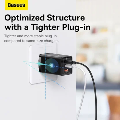 Baseus GaN 65W USB C Charger Quick Charge 4.0 3.0 QC4.0 QC PD3.0 PD USB-C Type C Fast USB Charger For iPhone 16 15 Pro MacBook - Image 6