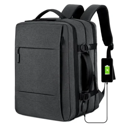 Men Large Capacity Backpack USB Charging Male Laptop Bagpack Waterproof Business Travel Back Pack Luggage Bag Mochila - Image 6