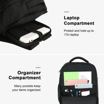 Cross border backpack, men's high-end computer bag, large capacity commuting multifunctional travel new business backpack - Image 12