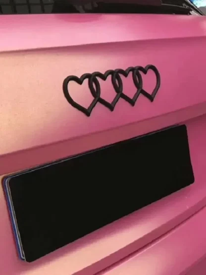Car Love Heart Logo Sticker Rear Trunk Tail Label Badge Emblem Decal For Audi Q7 A7 A6 S3 S4 A5 A4 B5 B6 B7 B8 C6 C7 A3 Q3 Q5 TT - Image 27