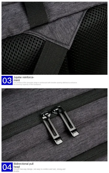45L Large Capacity Multifunctional Extensible Rechargeable Hand-held Backpack Men's Waterproof Business Travel Computer Backpack - Image 26