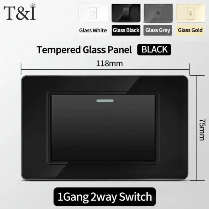 118 Series Black Tempered Glass Wall Switch Socket Italy Standard 16A Outlet with USB Type-C 20W Fast Charging for Home Office - Image 21